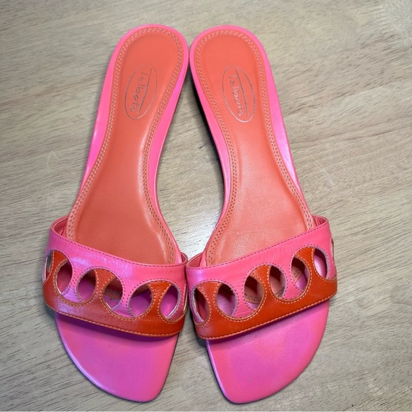Talbots Women’s Y2K Sandy Slide Sandals. Pink and Orange. Size 7.5. - Picture 2 of 6